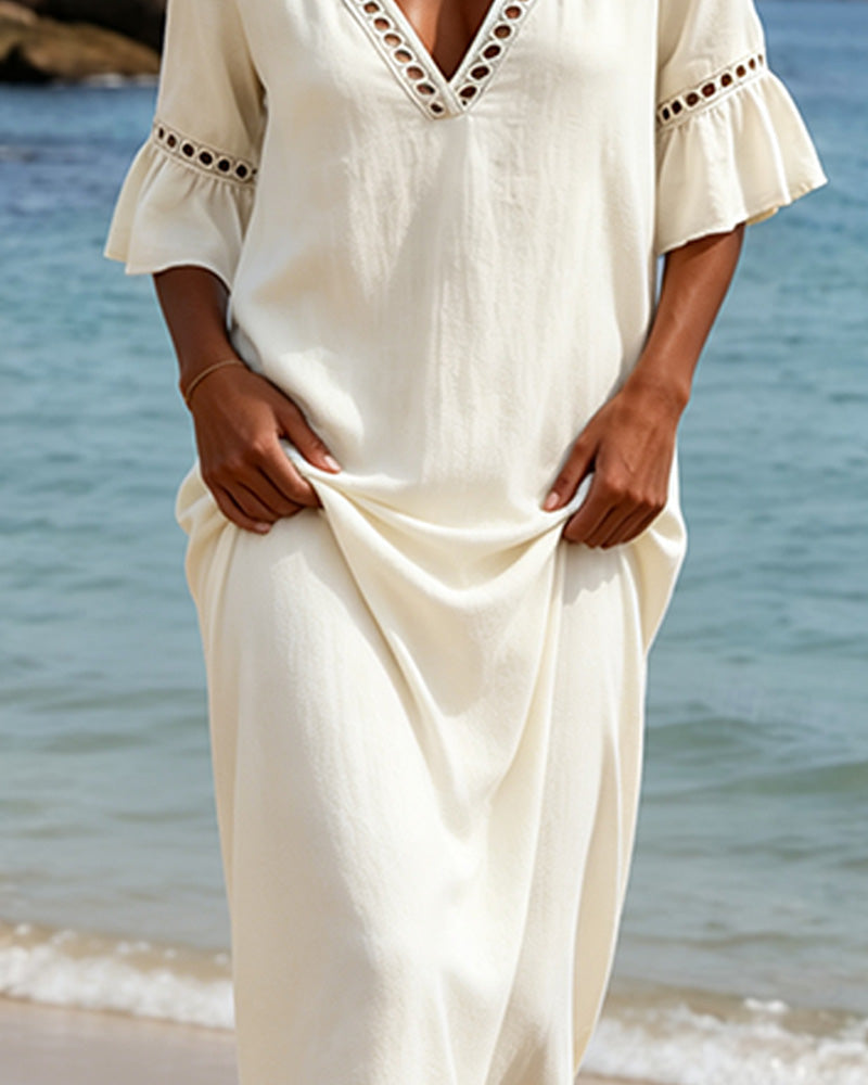 Wanda | Abito Maxi Boho con Pizzo