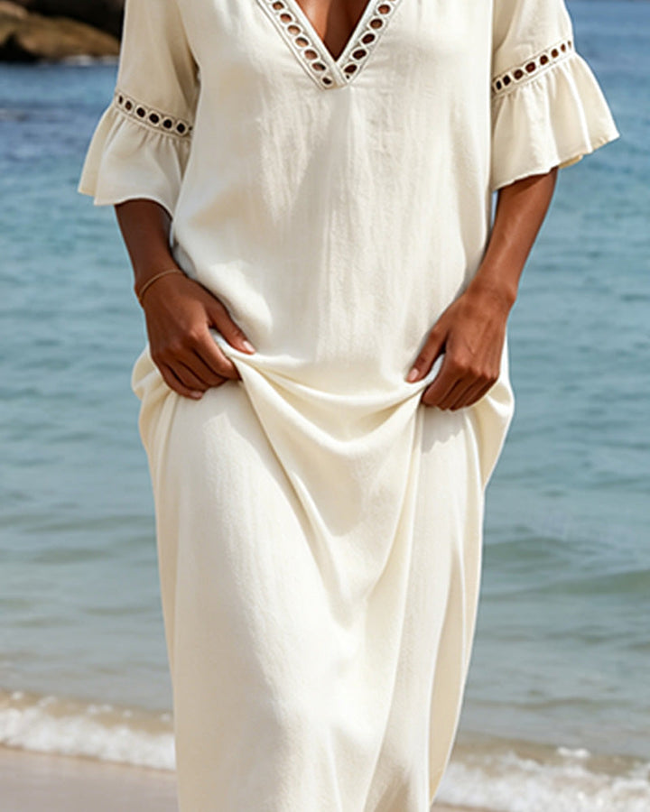 Wanda | Abito Maxi Boho con Pizzo