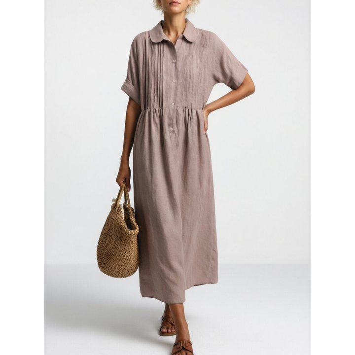 Michela | Abito Maxi Estivo in Cotone-Lino