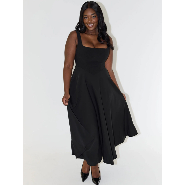 Melissa | Abito Lungo con Gonna Midi Fluttuante