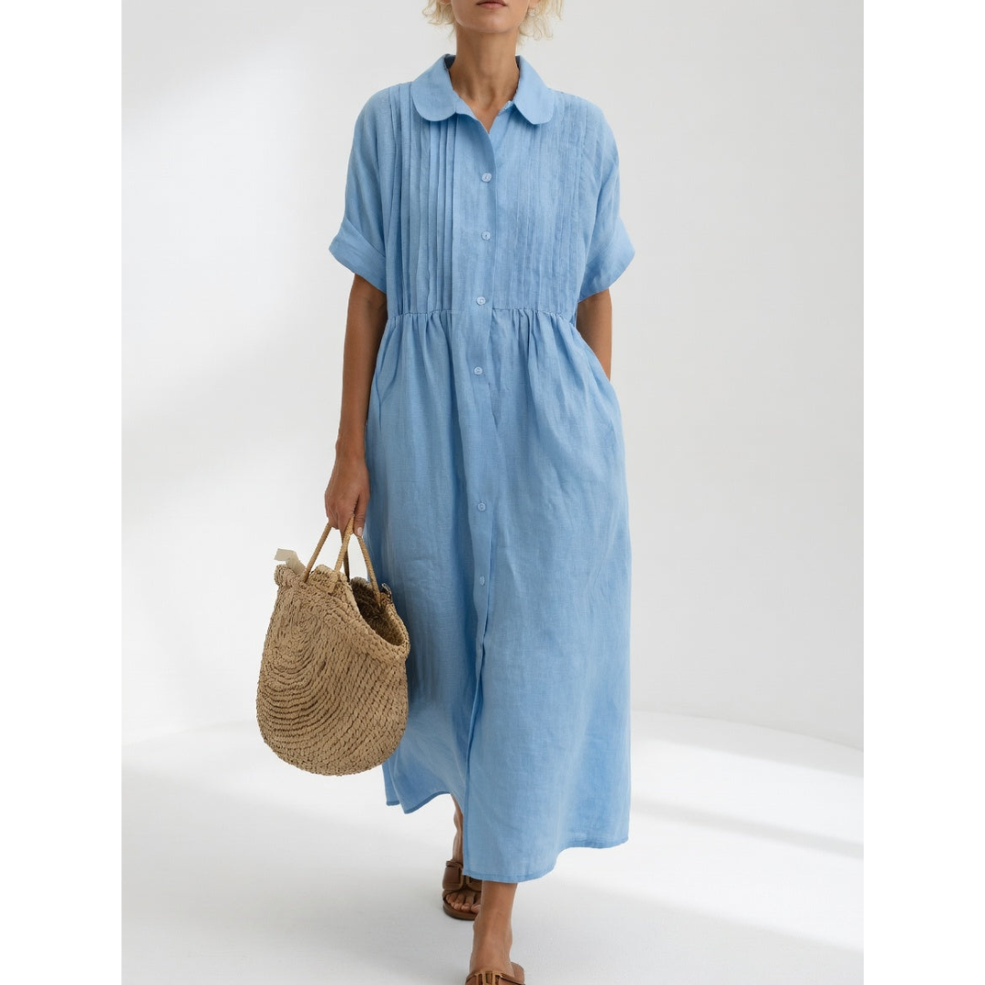 Michela | Abito Maxi Estivo in Cotone-Lino