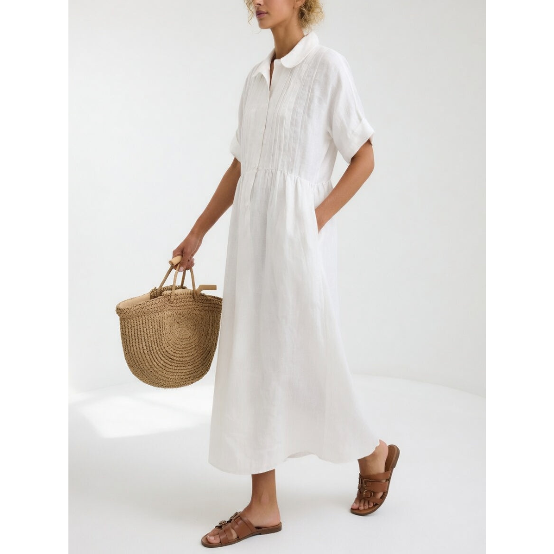 Michela | Abito Maxi Estivo in Cotone-Lino