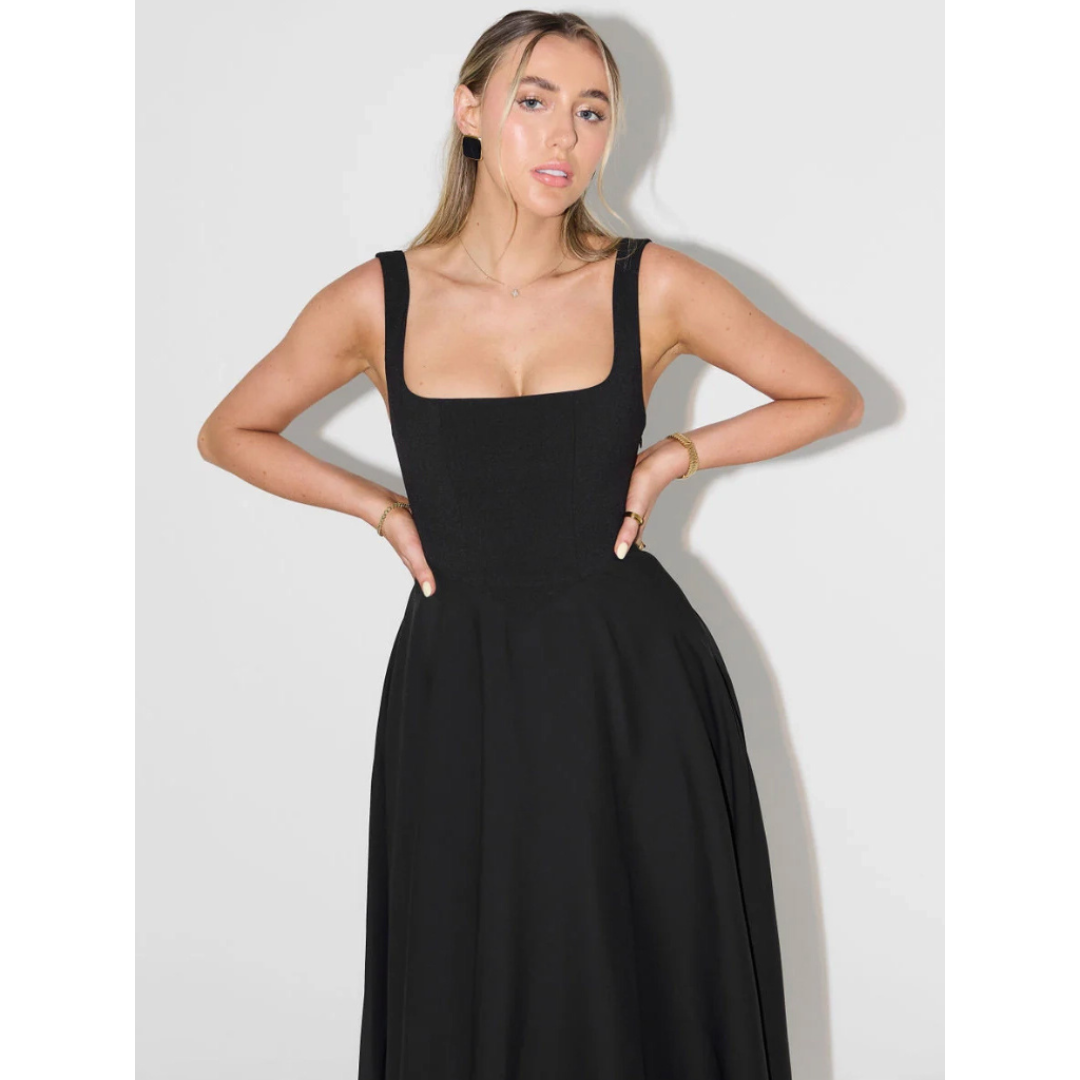 Melissa | Abito Lungo con Gonna Midi Fluttuante