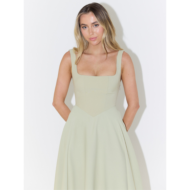 Melissa | Abito Lungo con Gonna Midi Fluttuante