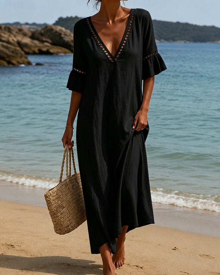 Wanda | Abito Maxi Boho con Pizzo