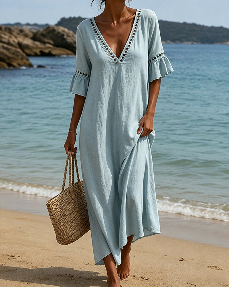 Wanda | Abito Maxi Boho con Pizzo