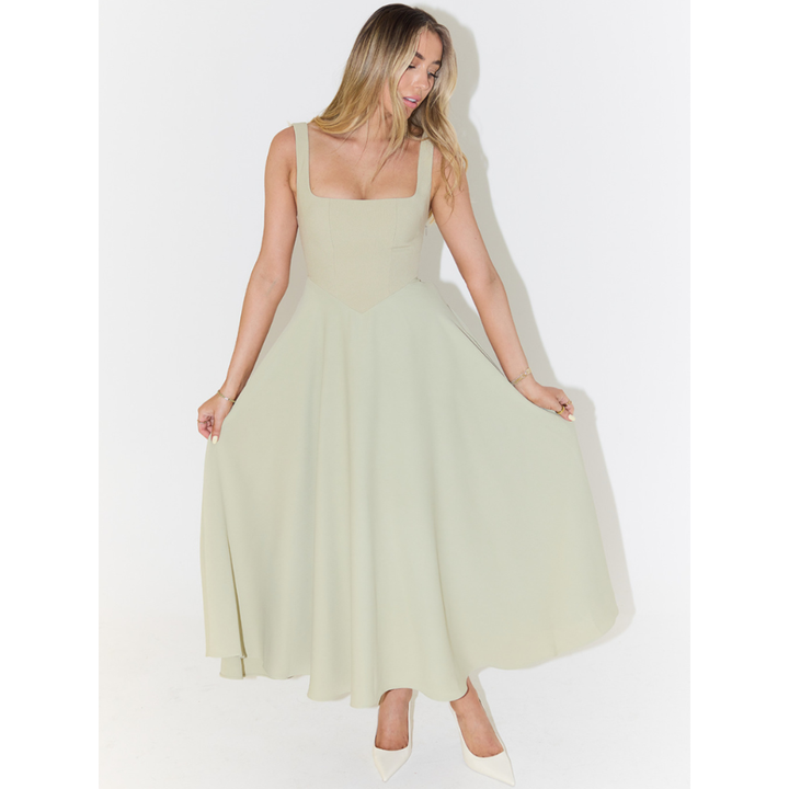 Melissa | Abito Lungo con Gonna Midi Fluttuante