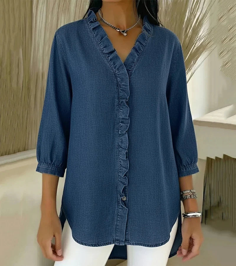 Adele | Blusa con scollo a V e frange