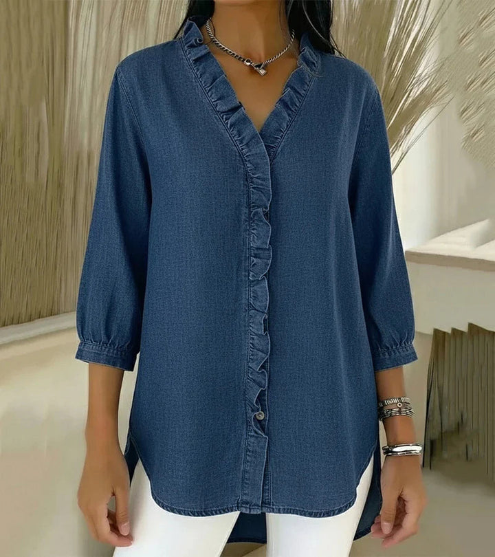 Adele | Blusa con scollo a V e frange
