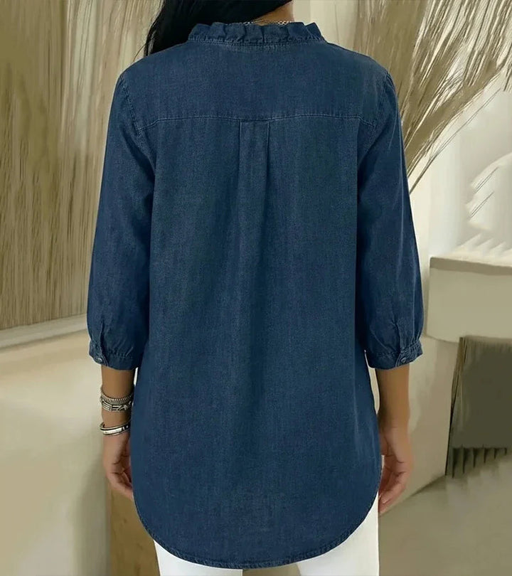 Adele | Blusa con scollo a V e frange