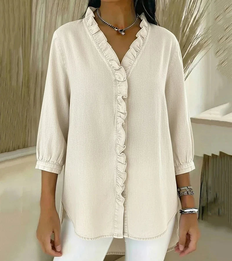Adele | Blusa con scollo a V e frange