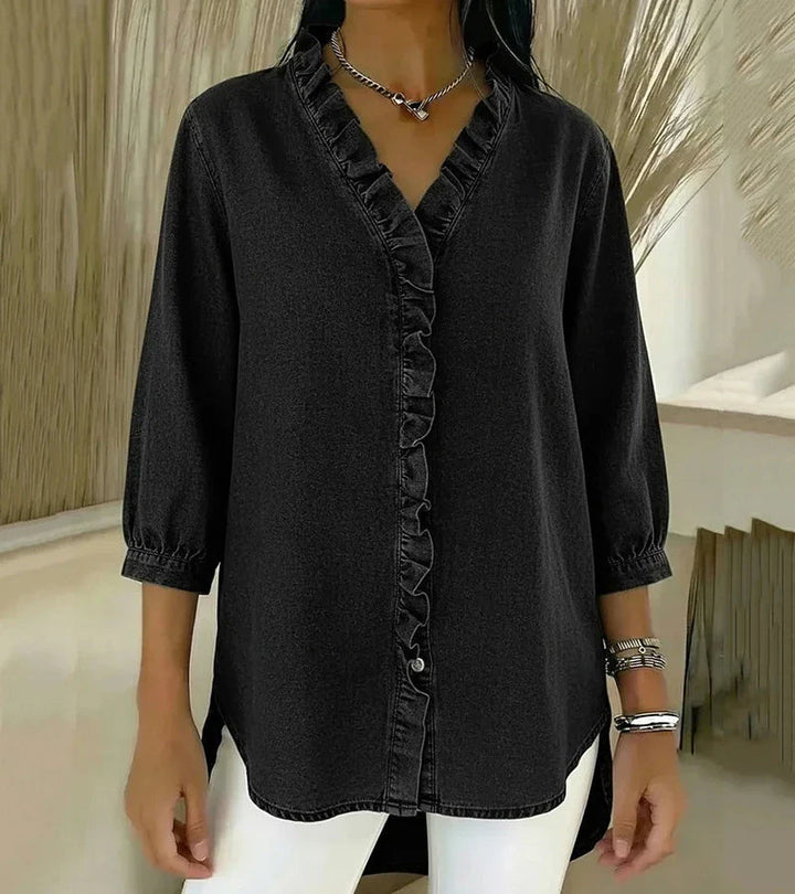 Adele | Blusa con scollo a V e frange
