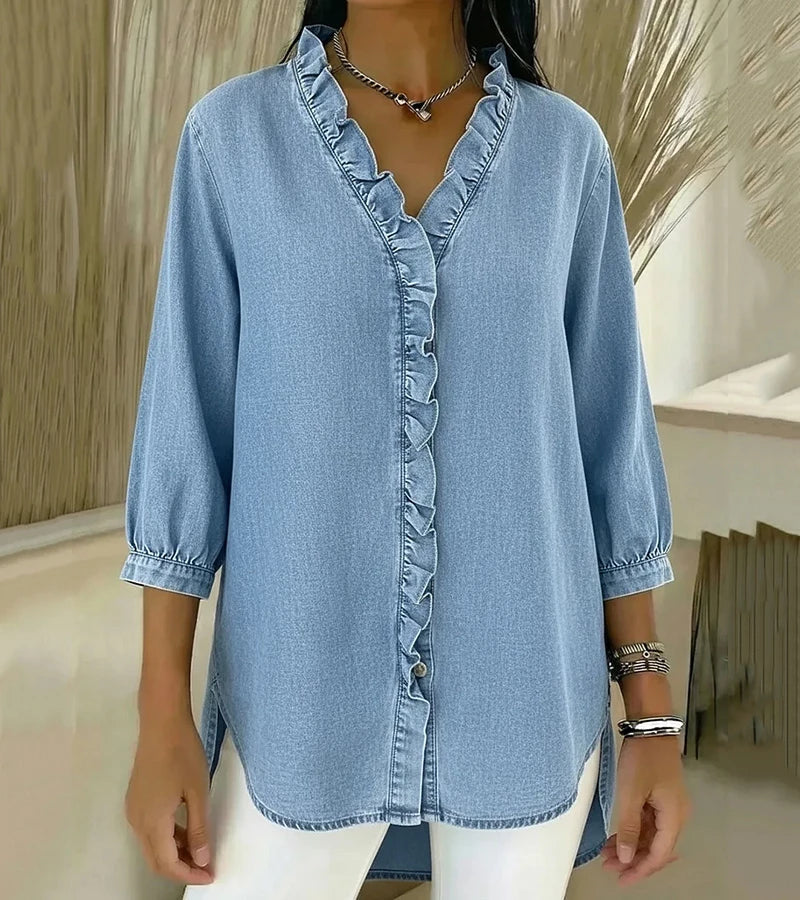 Adele | Blusa con scollo a V e frange