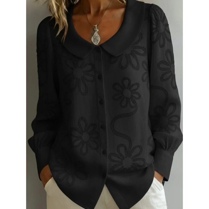 Claudia | Blusa Elegante con Colletto Ricamato