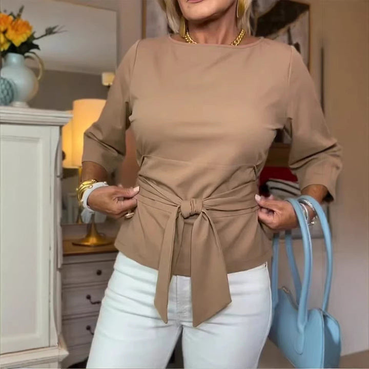 Dalia | Elegante Top con Fiocco in Vita