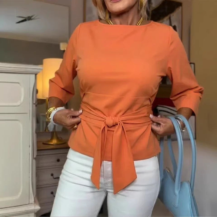 Dalia | Elegante Top con Fiocco in Vita