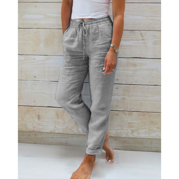 Ella | Pantaloni da Donna in Cotone e Lino
