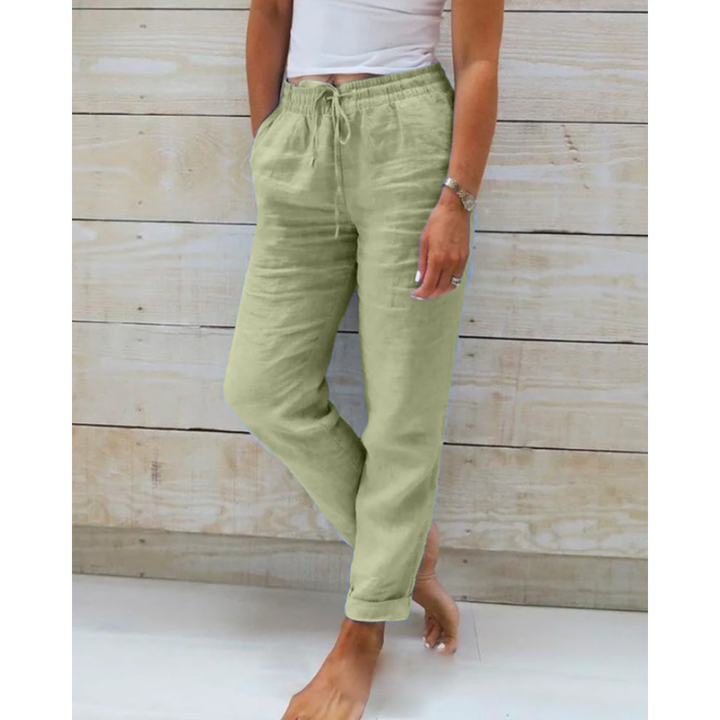 Ella | Pantaloni da Donna in Cotone e Lino
