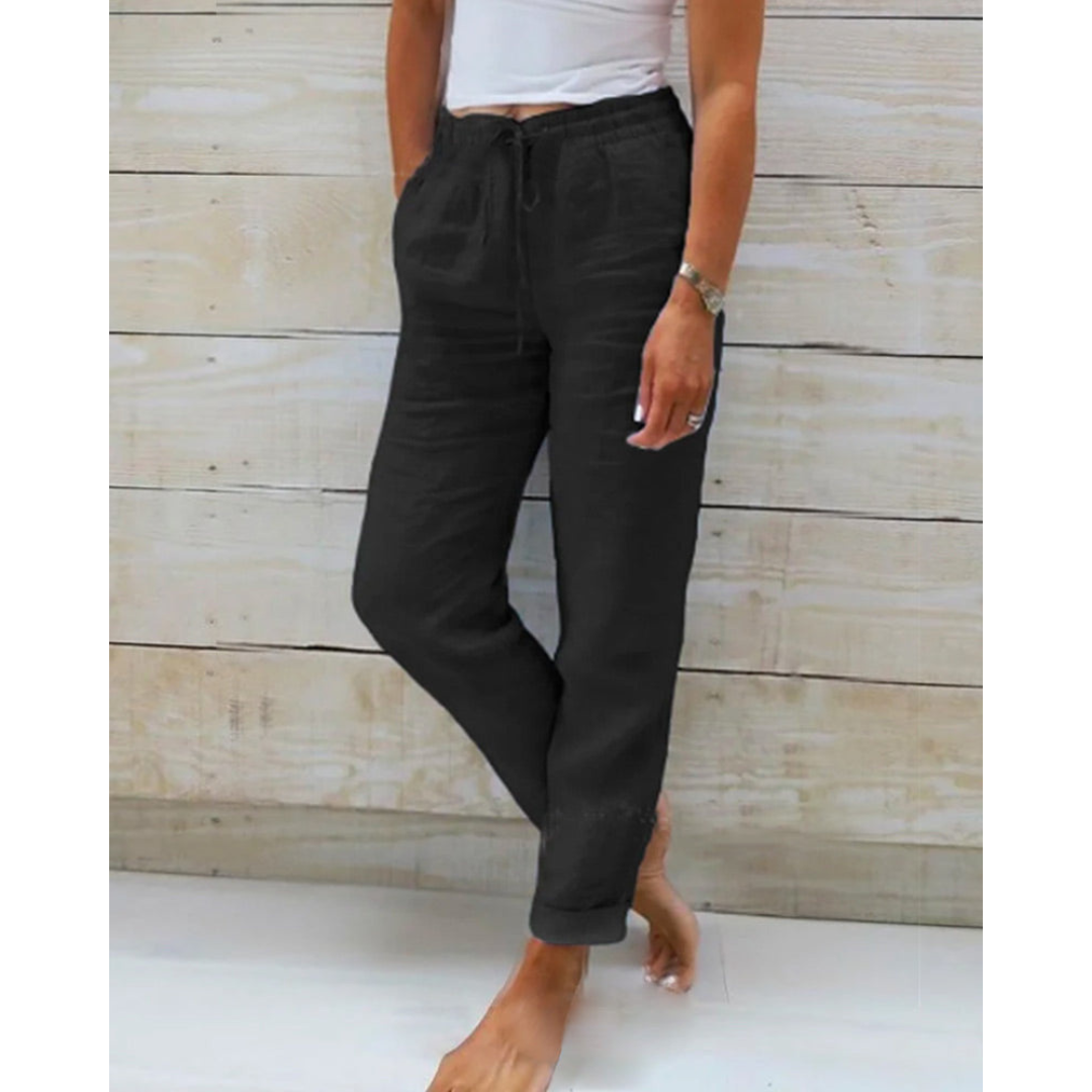 Ella | Pantaloni da Donna in Cotone e Lino