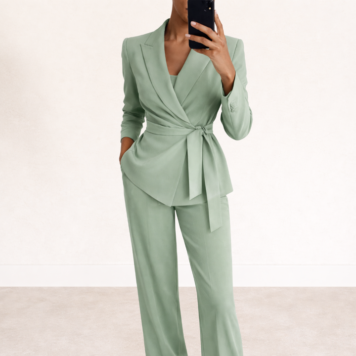 Irene | Set Elegante con Giacca e Pantaloni Larghi