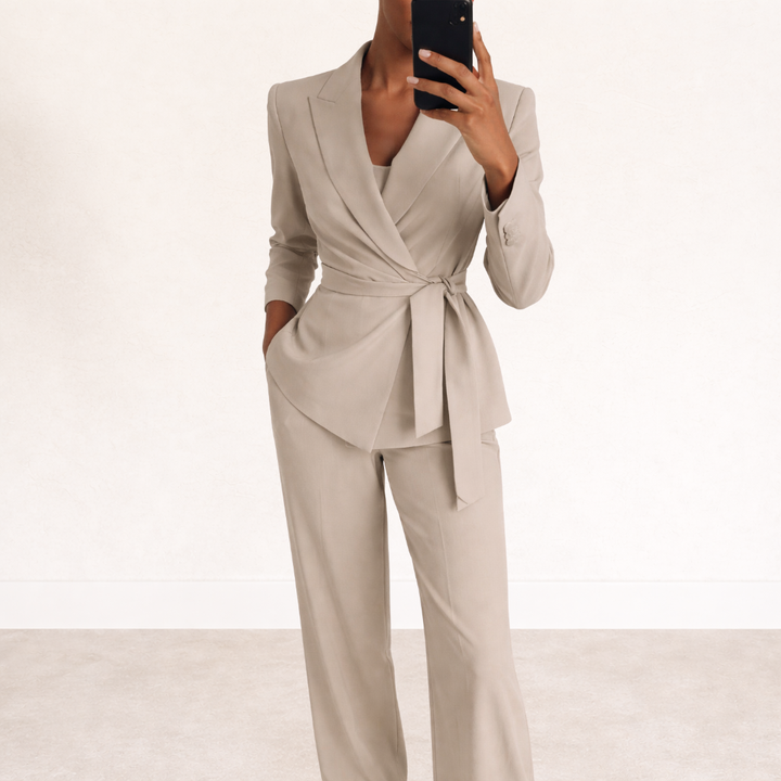Irene | Set Elegante con Giacca e Pantaloni Larghi