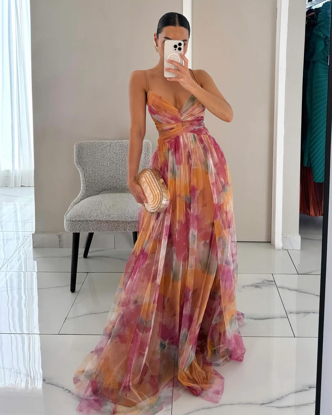 Gisella | Maxi Abito Estivo con Stampa Floreale