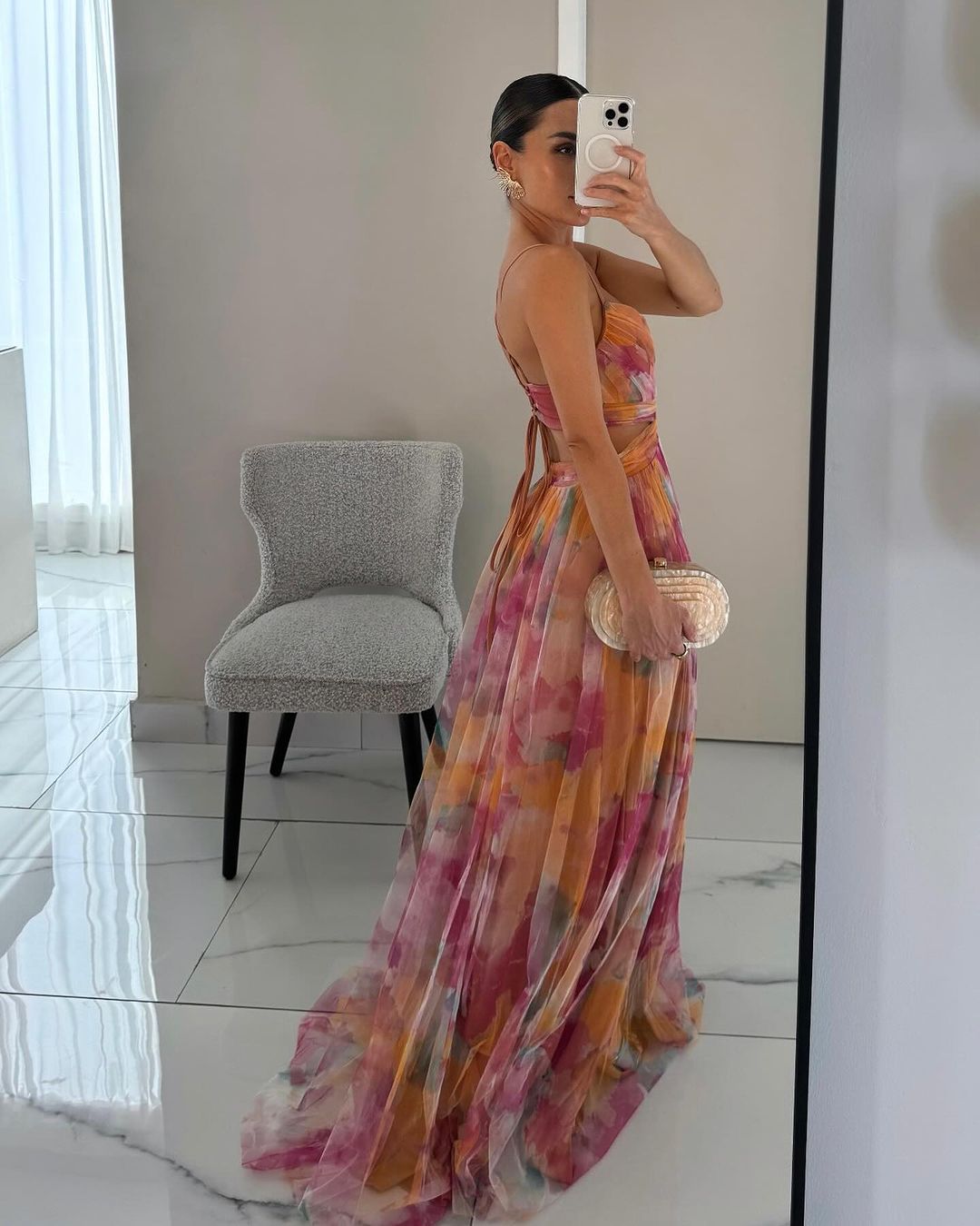 Gisella | Maxi Abito Estivo con Stampa Floreale