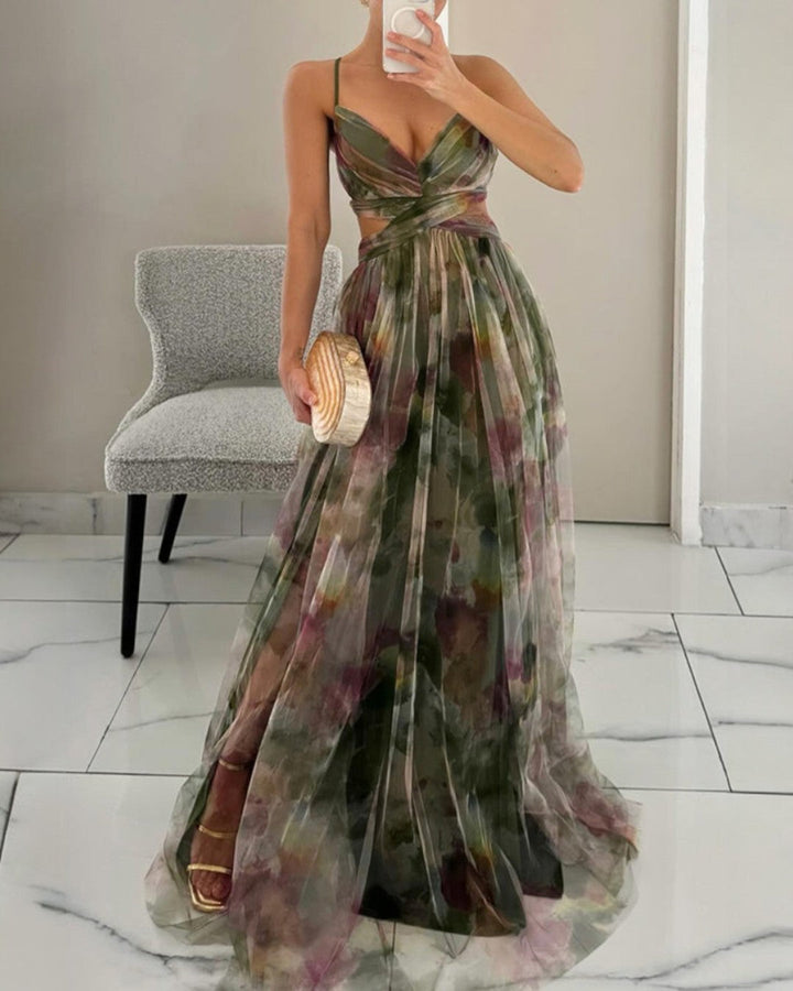 Gisella | Maxi Abito Estivo con Stampa Floreale
