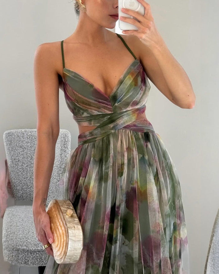 Gisella | Maxi Abito Estivo con Stampa Floreale