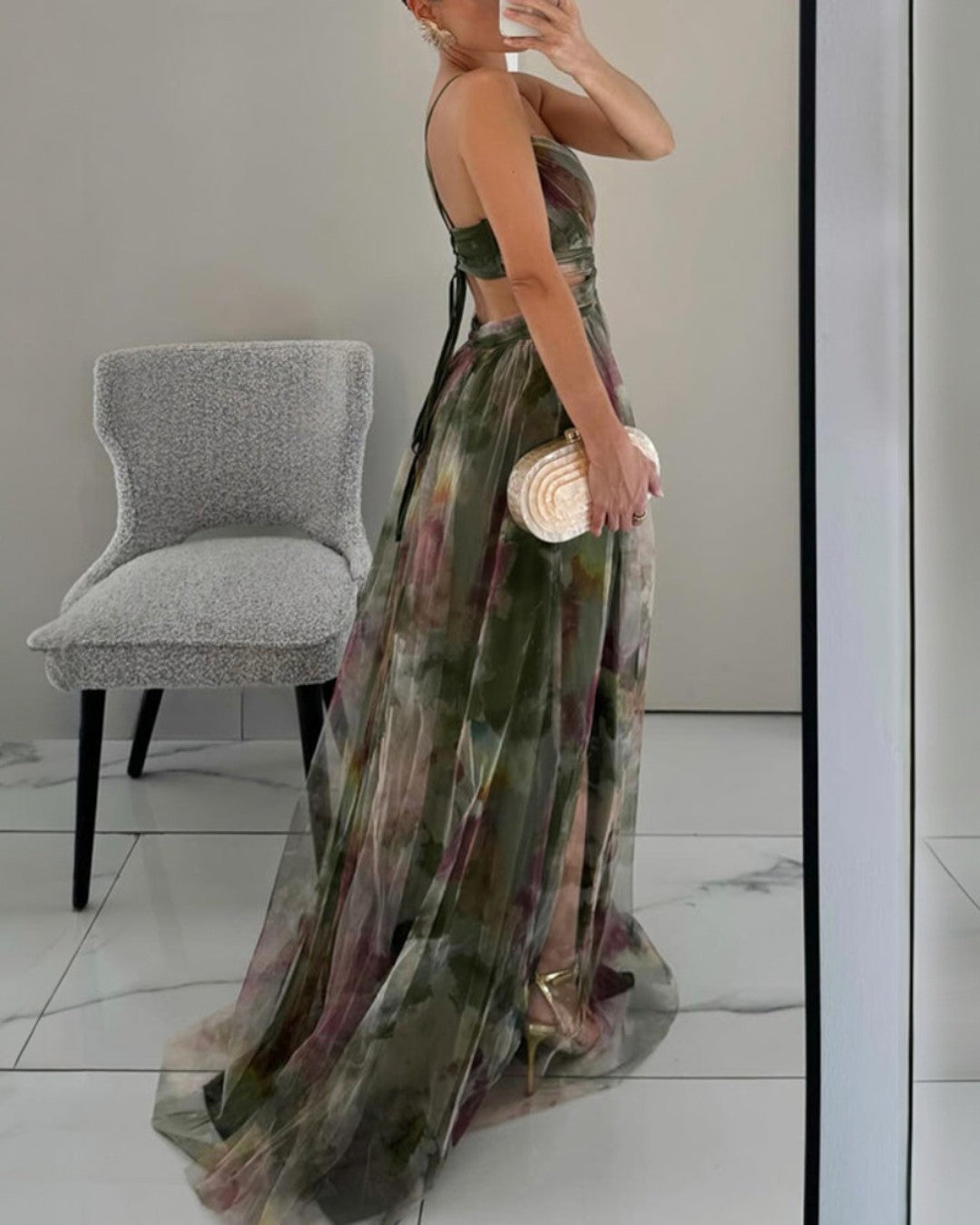 Gisella | Maxi Abito Estivo con Stampa Floreale