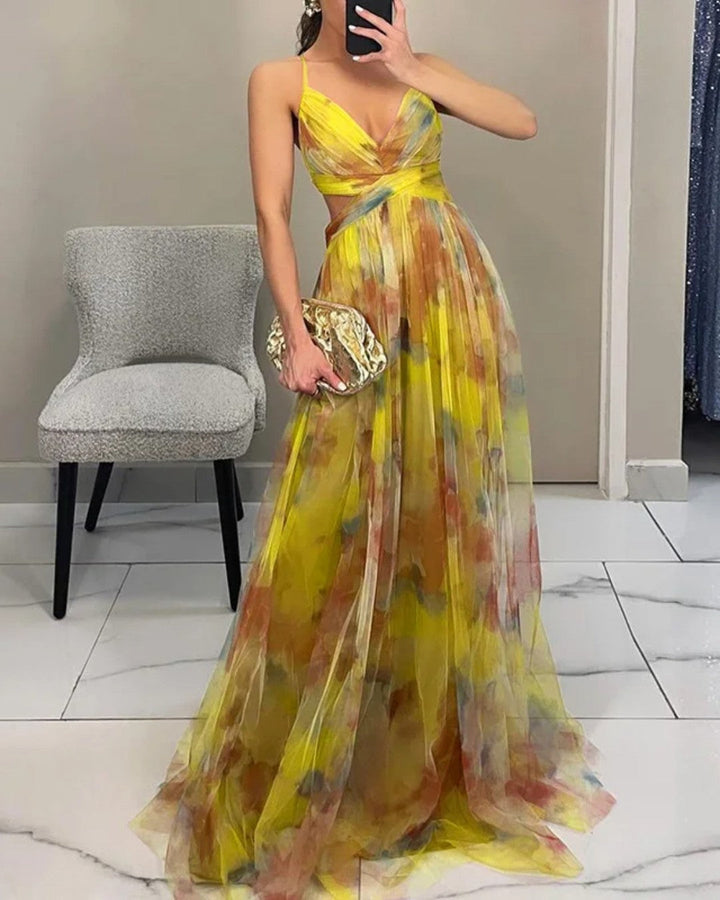Gisella | Maxi Abito Estivo con Stampa Floreale