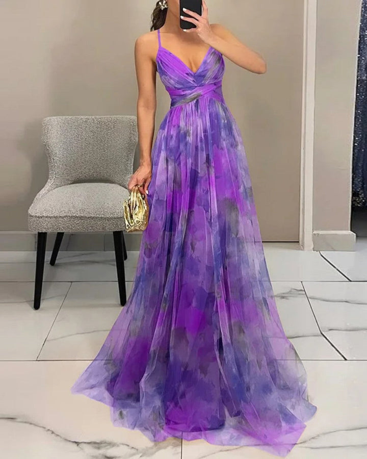 Gisella | Maxi Abito Estivo con Stampa Floreale