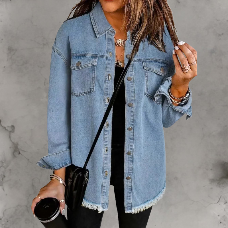 Carmela | Giacca di Jeans con Bottoni