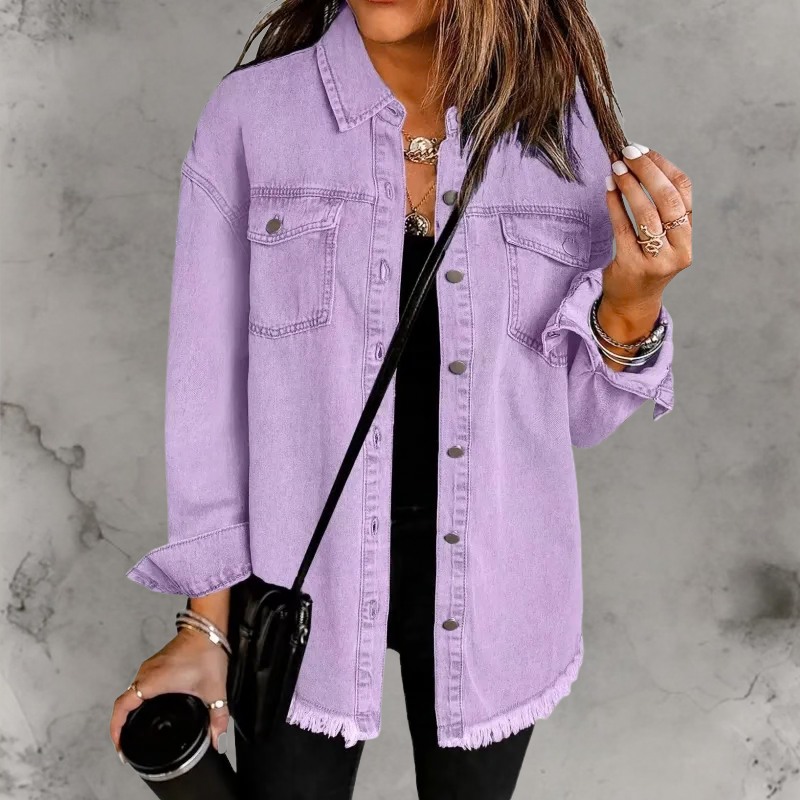 Carmela | Giacca di Jeans con Bottoni