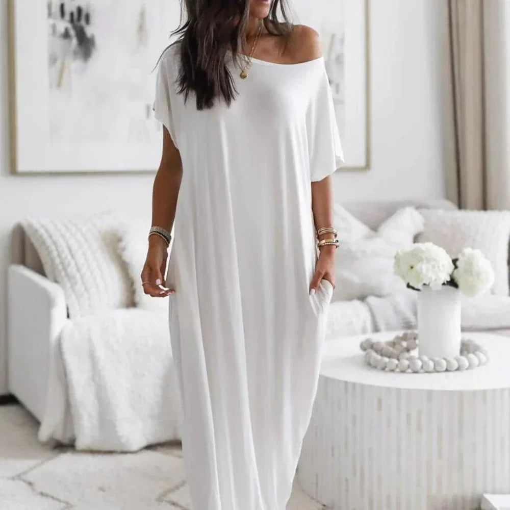 Natalina | Maxi-abito estivo off-shoulder