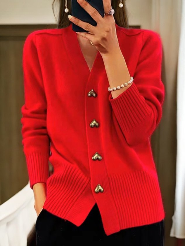 Olivia | Morbido cardigan da donna con bottoni dorati