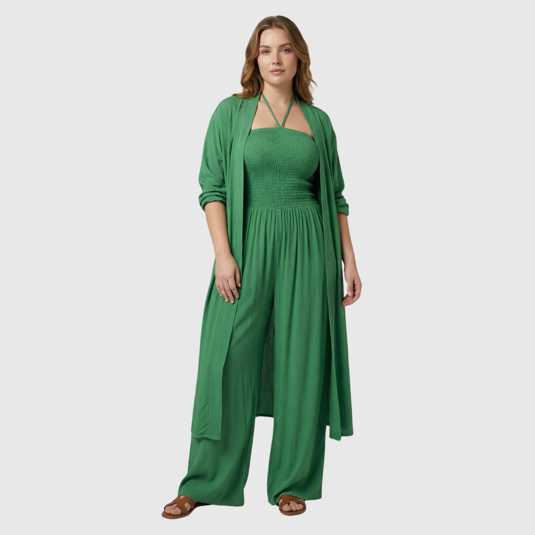 Bella | Jumpsuit Flattering con Kimono Largo