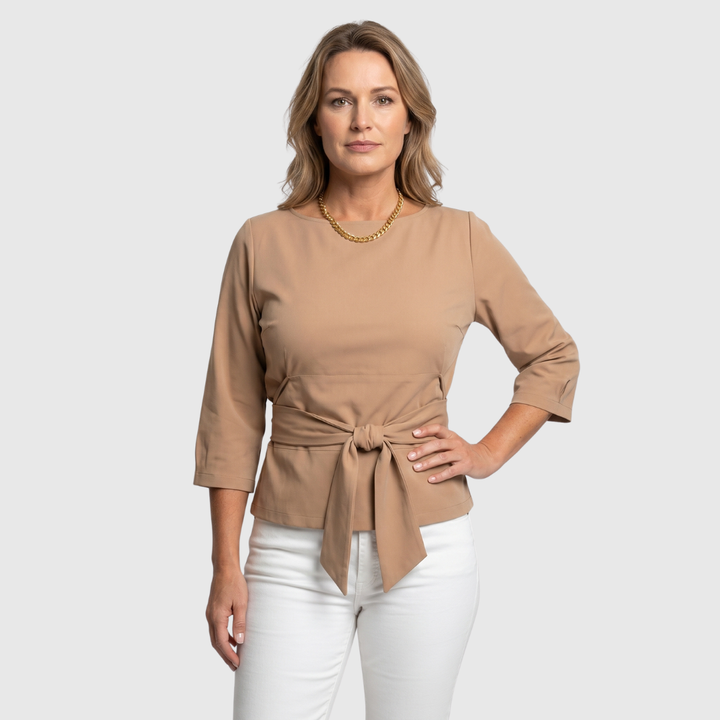 Dalia | Elegante Top con Fiocco in Vita