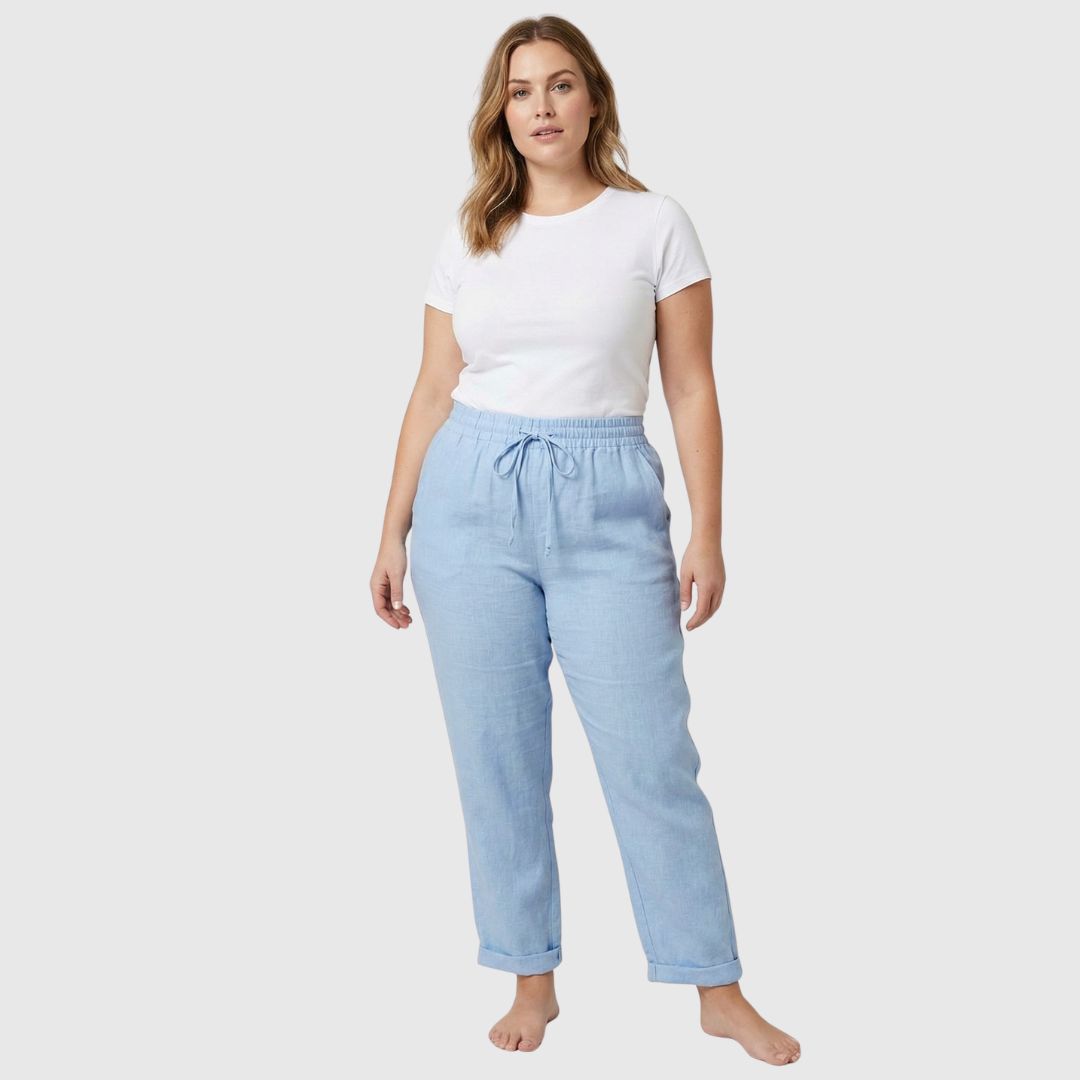 Ella | Pantaloni da Donna in Cotone e Lino
