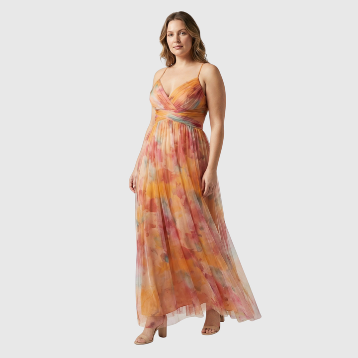 Gisella | Maxi Abito Estivo con Stampa Floreale