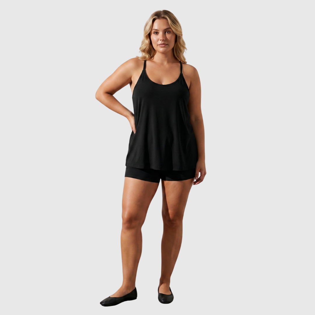 Gigliola | Abito Mini senza Maniche Casual con Pantaloni Corti