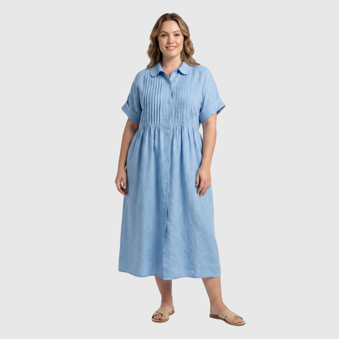 Michela | Abito Maxi Estivo in Cotone-Lino