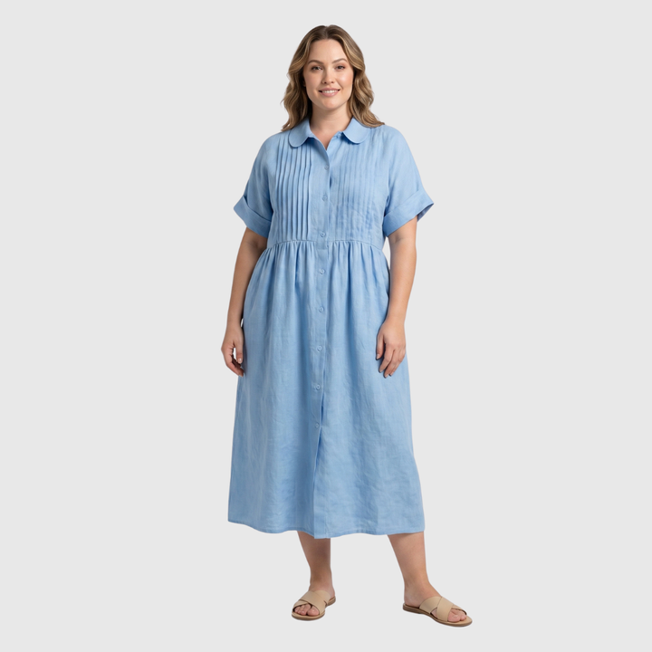 Michela | Abito Maxi Estivo in Cotone-Lino