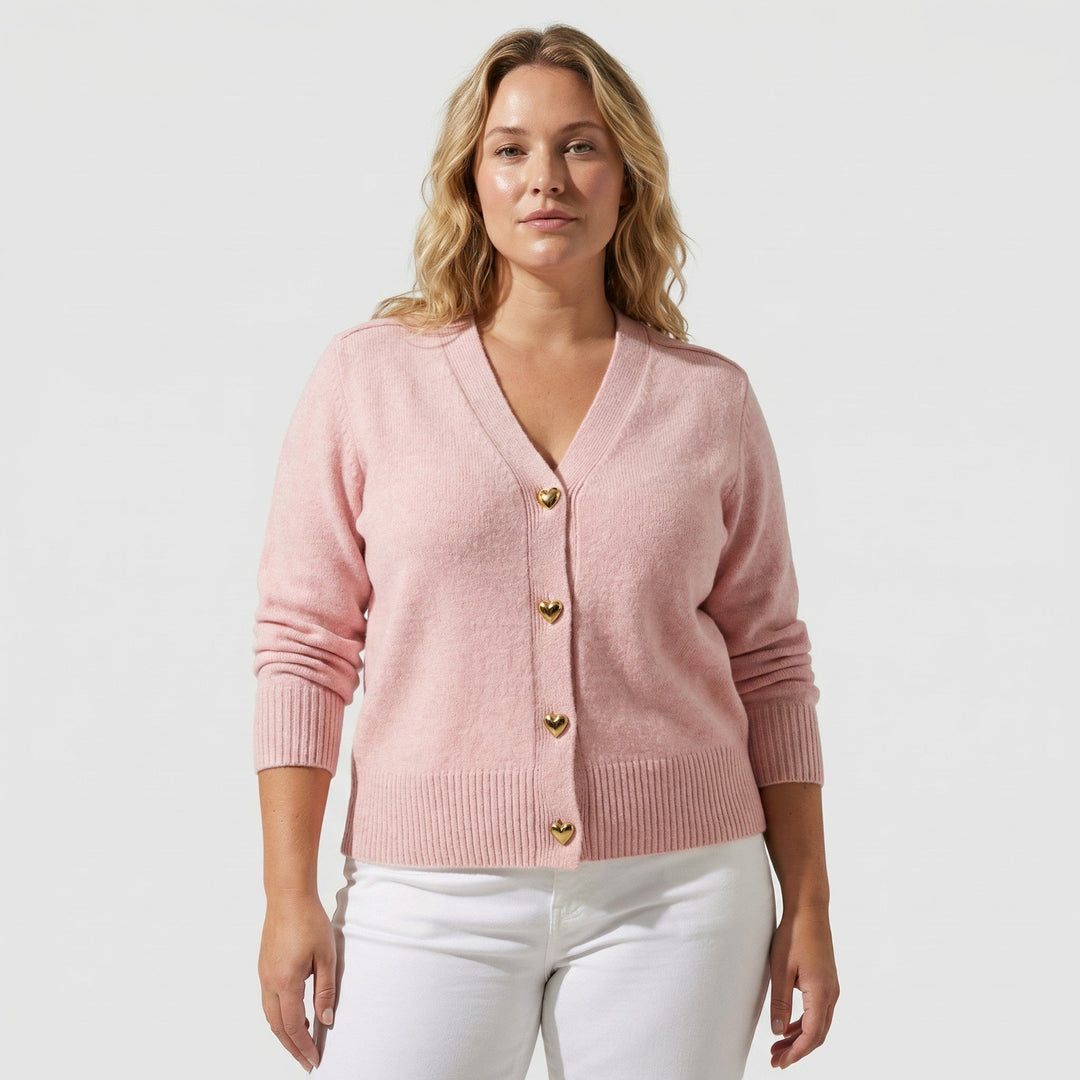 Olivia | Morbido cardigan da donna con bottoni dorati