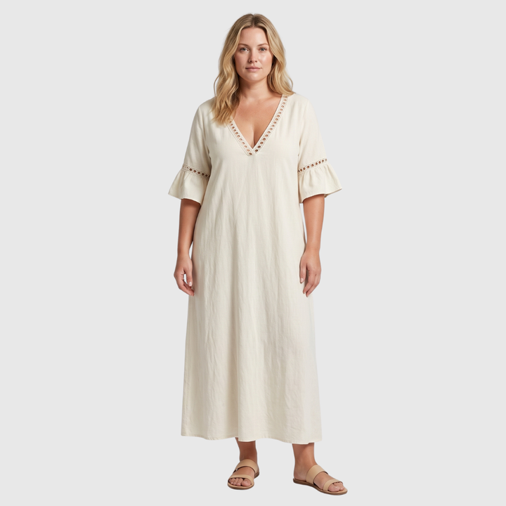 Wanda | Abito Maxi Boho con Pizzo