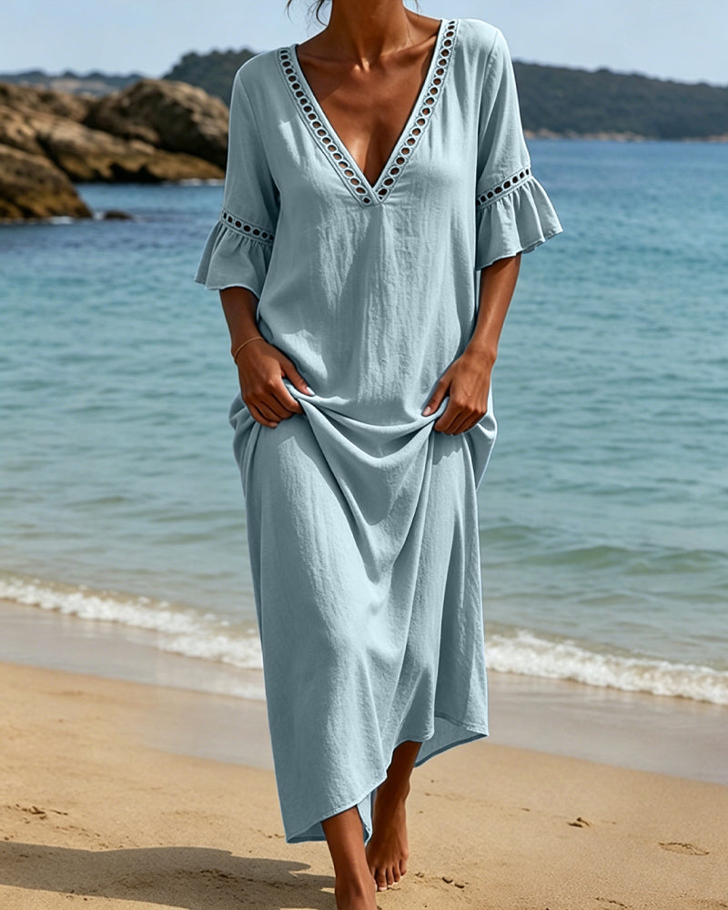 Wanda | Abito Maxi Boho con Pizzo