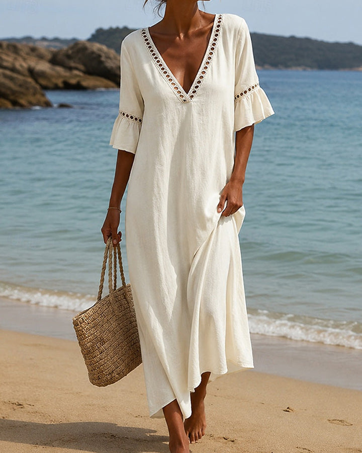 Wanda | Abito Maxi Boho con Pizzo