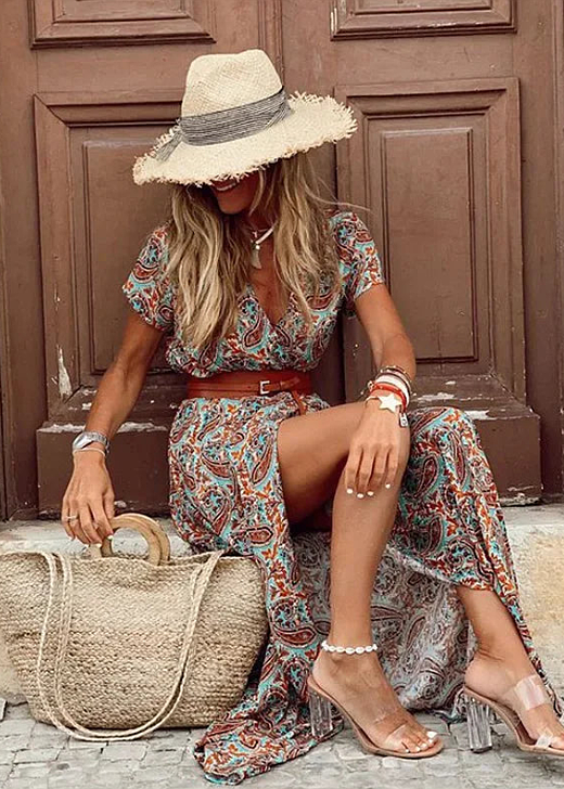 Sibilla | Abito boho maxi leggero