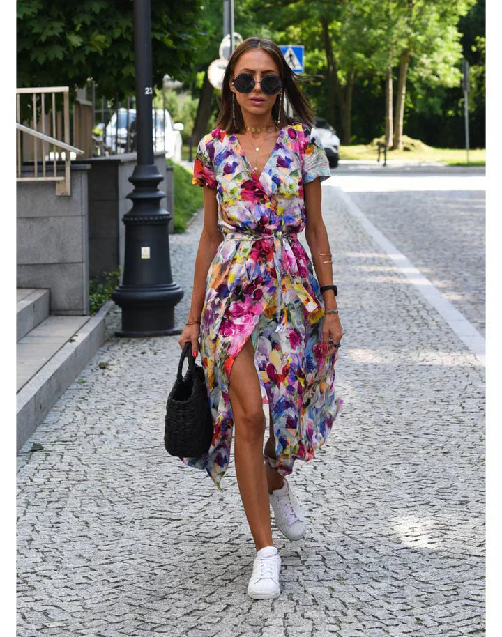 Giulia | Abito Elegante con Scollatura a V e Taglio Elegante